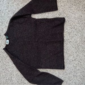 Vintage wool REI cropped crew neck sweater 100% Shetland wool men’s medium